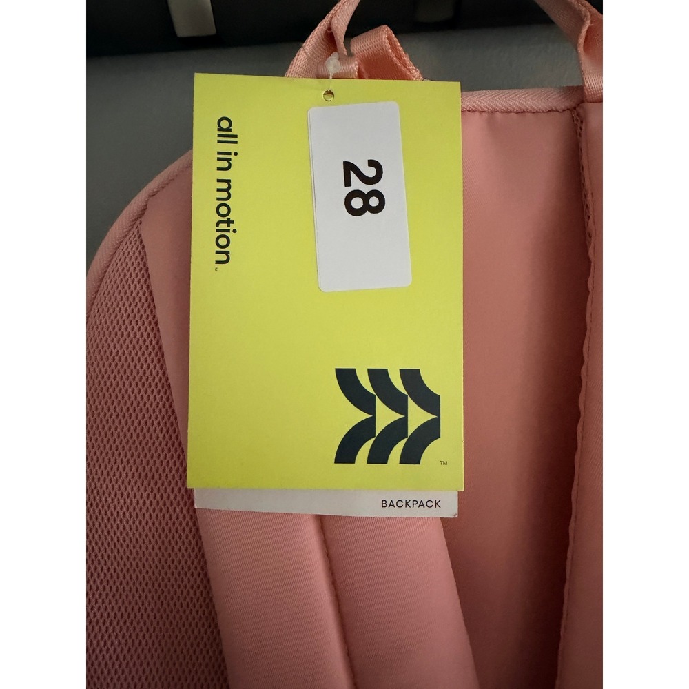 All in Motion Lifestyle Backpack Unisex OS Pink NWT 15in Laptop Water Repellent - Picture 3 of 5